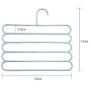 5pcs Random Color Pants Hangers Holders Multifunction Trousers Hanger Storage Rack Clothes Hanger Tie Scarfs Belt Towel Non-Slip Magic Hanger