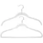Joy Mangano 120 Pack White Huggable Hangers Non Slip Velvet Hangers Space Saving Clothes Hangers