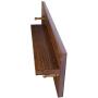 OROPY Entryway Coat Hooks with Storage Shelf, Solid Wood Wall Mounted Clothes Rack with 5 Pegs and Display Shelf for Hallway, Bathroom, Living Room, Bedroom, Kitchen, 23.6" L × 7.5" W, Walnut Color