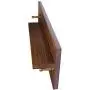 OROPY Entryway Coat Hooks with Storage Shelf, Solid Wood Wall Mounted Clothes Rack with 5 Pegs and Display Shelf for Hallway, Bathroom, Living Room, Bedroom, Kitchen, 23.6" L × 7.5" W, Walnut Color