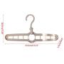 Dsxnklnd 5Pcs 360 Rotation Multifunction Space Saving 9-Hole Magic Clothes Hanger Closet Hanger with Hook