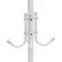 Chrismastopher Home Metal Coat Hat Rack Clothes Hanger Holder Hooks Tree Stand White