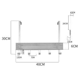 WZP Clothing Display Rack Door Hook Hanger Bedroom Clothes Rack,Nail-Free Seamless Hook Hook Door-Free Punch-Free Coat Rack Stainless Steel/B/As Shown
