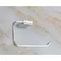 ThinkTop Luxury Solid Brass Toilet Paper Holder Roll Hanger,Chrome Finished Mirror Polished Square Design Wall Mounted Bathroom Accessories