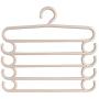 5pcs Random Color Simple Useful Multi Layer Clothes Hanger Holder Space Saving Wardrobe Organizer Pants Towel Tie Scarf Storage Rack