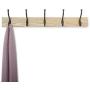 AmazonBasics Wall Mounted Standard Coat Rack, 5 Hooks, Set of 2, Natural