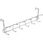 2PC Clothes Hangers Rack Over Door Stainless Steel 12 Hooks Clothing Coat Hanger Kitchen Bedroom Home Storage Decoration