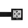 Durafe Square Towel Ring Stainless 304 Steel Towel Holders Towel Hangers Wall Mounted for Bathroom, Black Finished