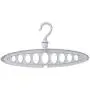 Yukuai Clothes Hanger Clothes 9 Hole Towel Hook, 360° Rotating Cascading Multi Magic Hanger Shirt Hangers for Space Saving, Hangers Wide Shoulder Non Slip Hangers (Gray)