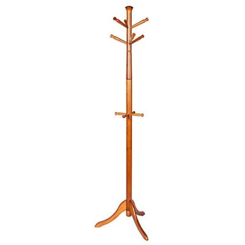 Y.H.Valuable Coat Racks Standing Coat Rack Wooden Free Standing,Coat Hat Tree Clothes Hanger Holder Stand for Clothes,Scarves,Handbags,Umbrella Entryway Furniture