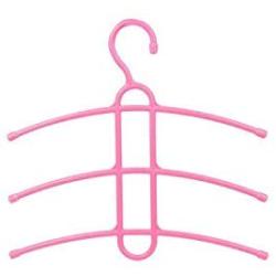 Multi Layers Clothes Hanger Fishbone Type Clothing Towel Storage Rack Closet Wardrobe Space Saver Hanging Rack,Pink,38.5 x 36 cm