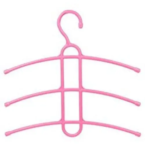 Multi Layers Clothes Hanger Fishbone Type Clothing Towel Storage Rack Closet Wardrobe Space Saver Hanging Rack,Pink,38.5 x 36 cm