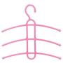 Multi Layers Clothes Hanger Fishbone Type Clothing Towel Storage Rack Closet Wardrobe Space Saver Hanging Rack,Pink,38.5 x 36 cm