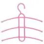 Multi Layers Clothes Hanger Fishbone Type Clothing Towel Storage Rack Closet Wardrobe Space Saver Hanging Rack,Pink,38.5 x 36 cm