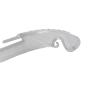 NAHANCO 505MGHU Plastic Dress Hanger, Chrome Swivel Hook, Rubber Gripper, Middle Heavy Weight, 17", Clear (Pack of 50)
