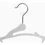 FIND_K Plastic Hangers, Durable Clothes Hangers with Non-Slip Pads, Space Saving Easy Slide Organizer for Bedroom Closet, Great for Shirts, Pants, Scarves, Strong Enough for Coat 1EA(Purple)