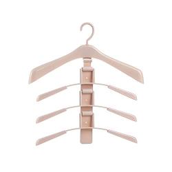 HJYPYJ Magic Hanger,Multi-Layer Storage Folding Hanger,Broad Shoulders No Trace PP Space-Saving Organizer Hanger Non-Slip/Pink / 1 pcs