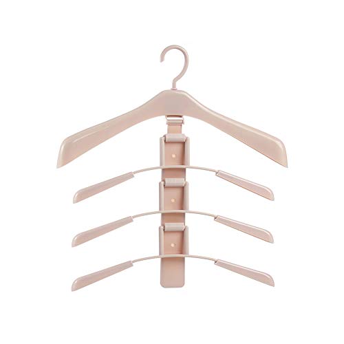 HJYPYJ Magic Hanger,Multi-Layer Storage Folding Hanger,Broad Shoulders No Trace PP Space-Saving Organizer Hanger Non-Slip/Pink / 1 pcs
