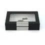 Black Ebony Wood Cufflink Case & Ring Storage Organizer with Stainless Steel Engravable Design Accent Mens Jewelry Boxes for 20 Cufflinks Black Ebony Wood Cufflink Case & Ring Storage Organizer with Stainless Steel Engravable Design Accent Mens Jewelry Boxes for 20 Cufflinks