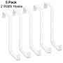 Over the Door Hook - Door Hanger Hooks Fit for Two Sized Doors Reversible Design Metal Door Towel Hooks for Bathroom, Bedroom, Coat, 5 Pcs, White