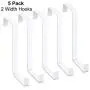Over the Door Hook - Door Hanger Hooks Fit for Two Sized Doors Reversible Design Metal Door Towel Hooks for Bathroom, Bedroom, Coat, 5 Pcs, White Over the Door Hook - Door Hanger Hooks Fit for Two Sized Doors Reversible Design Metal Door Towel Hooks for Bathroom, Bedroom, Coat, 5 Pcs, White