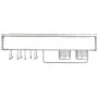 IRONWALLS Wall Mounted Pot Pan Rack Kitchen Storage Rack Chopsticks Forks Holder Knife Slots Hanger Hooks Duster Cloth Railing Wide Platform Aluminum