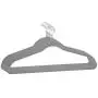 Simplify Extra Wide 21" Velvet Coat, Sturdy, Durable, Heavy Duty, Slim, Huggable, Holds 10lbs per Hanger, 6 Pack Grey