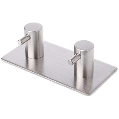 Flosky Adhesive Coat Hat Hooks Heavy Duty Stainless Steel Clothes Hanger Rustproof