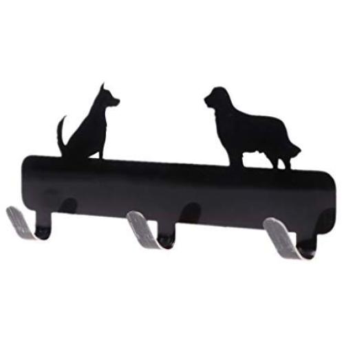 Waterproof Dog Shaped 3 Hooks Wall Door Rustic Hanger Clothes Coat Hat Key Hanging Home Kitchen Bathroom Decor