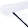 HANGERWORLD 5 White 17.7inch Wooden Coat Clothes Garment Non Slip Pants Bar Hangers Broad Shoulder Support