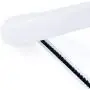 HANGERWORLD 5 White 17.7inch Wooden Coat Clothes Garment Non Slip Pants Bar Hangers Broad Shoulder Support