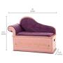 Wildkin Kids Princess Fainting Couch with Storage, Toy Boxes Bench Seat Features Safety Hinge, Two Carrying Handles, and Removable Back, Arm, and Seat Cushions, Measures 32 x 15.5 x 27 Inches