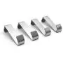 On The Door Hooks(4Packs) Heavy Duty Stainless Steel, Beokey Organizer Z Hooks Holder for Hanging Coats, Hats, Robes, Towels- Black Tools(4 Pack)