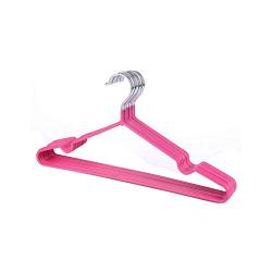 rather be Colorful Thick PVC Coated Metal Clothes Hanger, Space Saving Non Slip Shirts Dress Coats Hangers Rack (30 Pcs/Lot),Pink