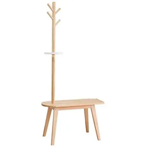 Angels home Solid Wood Creative Coat Rack Floor Hanger Porch Change Shoes Stool Clothes Rack Multifunctional Bedroom Floor Hanger Angels home Solid Wood Creative Coat Rack Floor Hanger Porch Change Shoes Stool Clothes Rack Multifunctional Bedroom Floor Hanger