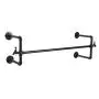 Industrial Pipe Bathroom Towel Rack-Coat Hat Hook-Bedroom Storage Hanger-Iron Pipe Bracket 40inch