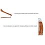 Pillowtex Wood Coat Clothes Closet Hanger w/Locking Bar - Set of 5 Cherry Finish Hangers