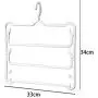 Multi Layers Trousers Hanger,Clothes Pants Hangers, Trouser Hangers,3 Layers Multifunctional Closet Hanger Swing Arm Space Save Closet Storage Organizer for Scarf, Trouser(Grey)