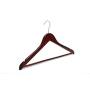 Wood Hangers , Multipurpose High-grade Solid Wood Suit Hangers,walnut Finish, Coat Hanger with Round Bar , 20-pack