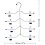 lliang Hangers Stainless Steel Multifunctional Clothes Hangers Pants Storage Hangers Cloth Rack Multilayer Storage Cloth Hanger