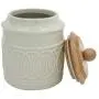 Ravenna Classic Stoneware 3-Piece Filigree Canister Set - Set of 3, Red with Wood Lid Ravenna Classic Stoneware 3-Piece Filigree Canister Set - Set of 3, Red with Wood Lid