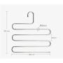 5 Layers S Shape Multifunctional Clothes Hangers Pants Storage Hangers Cloth Rack Multilayer Storage Cloth Hanger 5PC