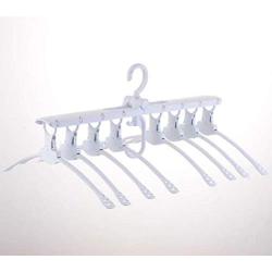 Clothes Hangers Space Saving Hangers Multi-Function Plastic Cascading Hanger Non Slip with Drying Rack Use for Home Wardrobe Dorm Apartment (White)