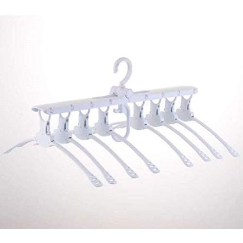 Clothes Hangers Space Saving Hangers Multi-Function Plastic Cascading Hanger Non Slip with Drying Rack Use for Home Wardrobe Dorm Apartment (White)