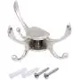 CERRXIAN Flexible Swivel Hook Wall Mounted Hanger Towel Clothes Hat Coat Bag European Style Vintage Multi Triple Hook for Bath Kitchen Garage Bedroom (White)