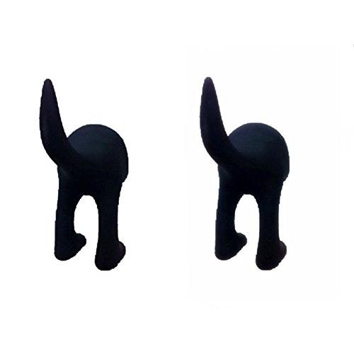 IKEA Bastis 2 Black Hooks for the Dog Cat Pet leashes hanger IKEA Bastis 2 Black Hooks for the Dog Cat Pet leashes hanger