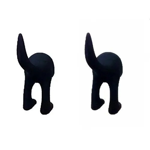 IKEA Bastis 2 Black Hooks for the Dog Cat Pet leashes hanger