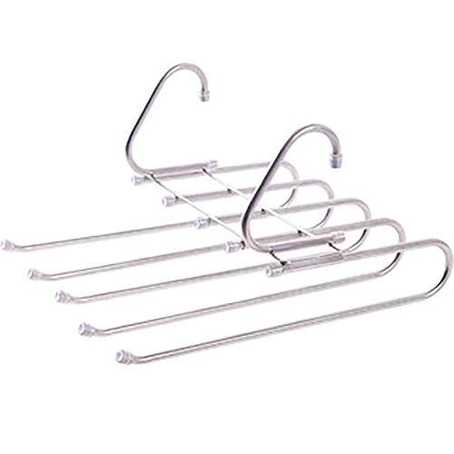 HJYPYJ Magic Hanger,Non-Slip Fold Multifunctional Hanger Pants Rack,Telescopic Rod Space-Saving Organizer Hanger Durable/As Shown / 33x26x18cm