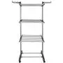 Wilbur Charley 3-Layer Portable Clothes Drying Rack Rolling Garment Clothing Rack Storage Shelf Organizer Clothes Hangers Folding Laundry Dryer Hanger for Indoor,Outdoor (Gray) Wilbur Charley 3-Layer Portable Clothes Drying Rack Rolling Garment Clothing Rack Storage Shelf Organizer Clothes Hangers Folding Laundry Dryer Hanger for Indoor,Outdoor (Gray)