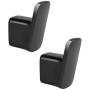 Bathroom Towel Hooks 2 Pack Stainless Steel Robe Clothes and Black Towel Hooks, Heavy Duty Towel Hooks for Bathroom & Kitchen, Modern Style (Black, 2 Packs)